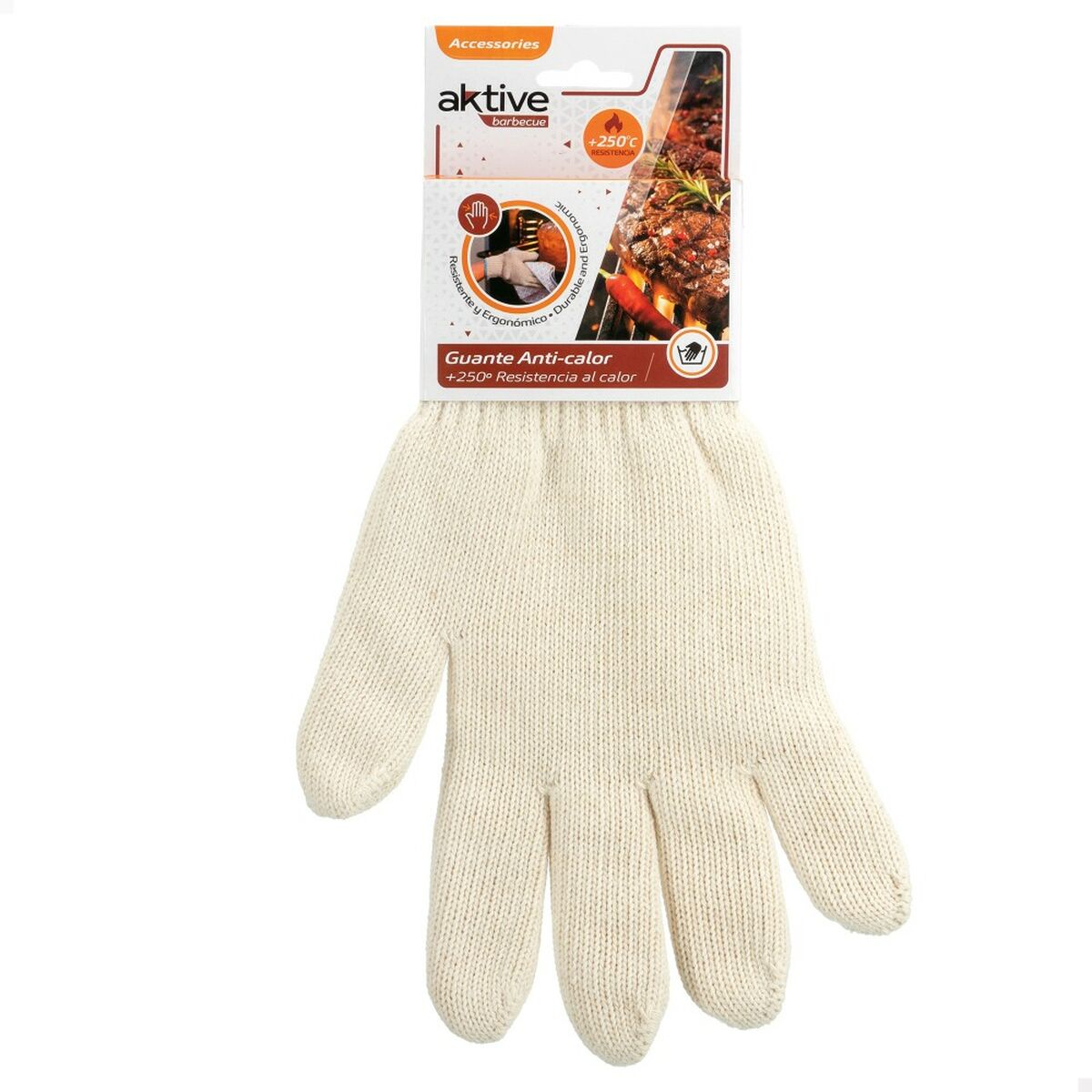 Barbecue glove Aktive 24 kosov Bež